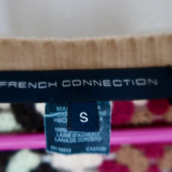 Adorable French Connection Granny Square Crochet Cardigan S - Picture 6 of 7